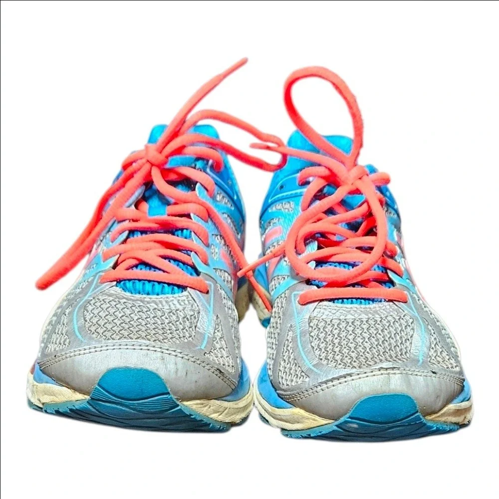 ASICS Gel-Cumulus 17 Womens Running Shoes Sneakers Blue Pink Silver 8.5 T5D8N